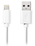 Nedis Lightning kábel 3 m biela / Dátový kábel / USB-A (M) - Lightning 8-pin (M) (CCGL39300WT30)