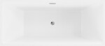 MEXEN/S - Lita vaňa voľne stojaca 170 x 75, biela, sifón a prepad chróm 52121707500-01