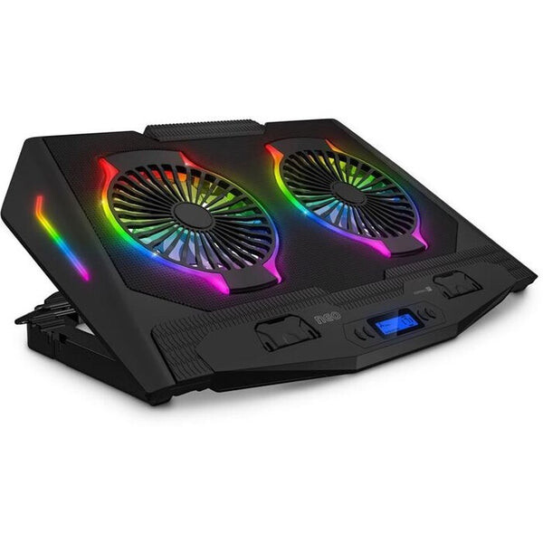 Connect IT CCP-3020-BK Neo RGB čierna / Chladiaca podložka pod notebook 17 / 6 rýchlostí / LCD (CCP-3020-BK)