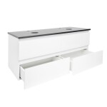 Kúpeľňová skrinka s krycou doskou SAT B-Way 119x50x45 cm biela lesk BWAY2120WZ BWAY2120WZ