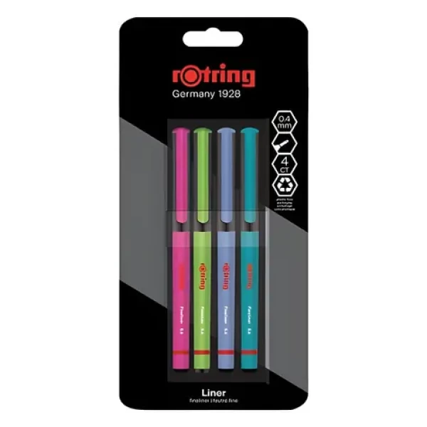 Rotring Liner Fun farby 4ks / Liner / Hrot 0,4 mm / Blister (2166331)