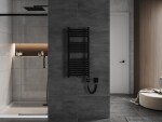 MEXEN/S - Mars radiátor + vykurovacia tyč 900 x 400 mm, 300 W, čierna W110-0900-400-6300-70
