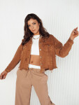 Dámska nadrozmerná džínsová bunda MOLI camel FashionStreet TY4130 S/M