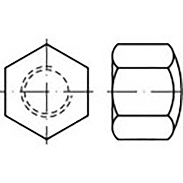 TOOLCRAFT TO-6857430 klobúková matica uzavretá M12 DIN 917 Ušlechtilá ocel V2A A2 25 ks; TO-6857430