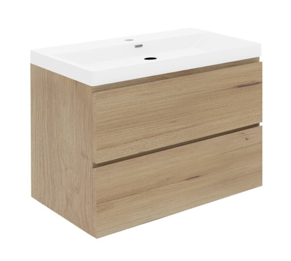 Kúpeľňová skrinka s umývadlom SAT B-Way 79x50x45 cm dub mat BWAY280OAKU4 BWAY280OAKU4