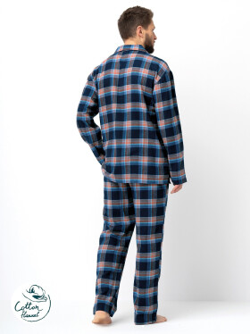 Kľúč MNS 431 B25 long/r M-2XL pánske pyžamo bez zipsu tmavě modrá XL