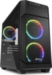 Sharkoon V1000 priehľadná bočnica čierna / Micro-ATX / 2x USB 3.0 / 3x 120 mm / Bez zdroja / priehľadná bočnica (4044951035052)