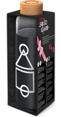 STOR Fľaša na pitie Squid Games / 585 ml / sklo / silikónový návlek (ST04074EPM)