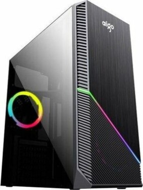 Aigo Rainbow 1 čierna / ATX / 1x USB 3.0 + 2x USB 2.0 / bez zdroja / priehľadná bočnica (Rainbow 1)