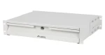 Lanberg výsuvná polica do racku 19" 2U šedá / Výsuvná polica do racku / 360 mm / nosnosť 90 kg / 4bodová montáž (AK-2001-S)