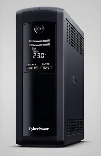 CyberPower Value Pro séria GreenPower UPS čierna / 1200 VA / 720 W / Schuko zásuvky / LCD / USB (VP1200ELCD-DE)