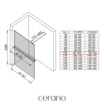 CERANO - Sprchová zástena Walk-in Onyx Round Ľ/P - 8 mm + polička/držiak na uteráky - guľatá vzpera - chróm, transparentné sklo - 100x200 CER-477197