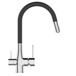 INVENA INVENA - Drezová batéria s filtrom MAGIC chróm / čierna BZ-08-F08-V