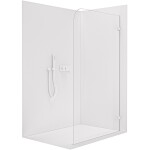 CERANO - Sprchová zástena Walk-in Orbis Ľ/P - 8 mm - biela matná, transparentné sklo - 90x200 CER-682384