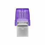 Kingston DataTraveler MicroDuo 3C Gen3 256 GB strieborná / Flash Disk / USB 3.2 Gen 1 - (USB-A amp; C 3.0) (DTDUO3CG3/256GB)