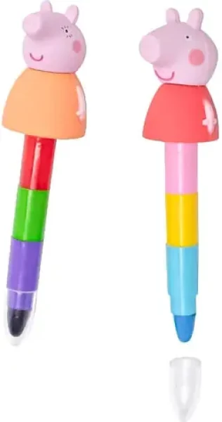 Hasbro Voskovky Prasiatko Peppa / Stohovateľné / 2 ks / 3 farby v jednej voskovke (PP715085)