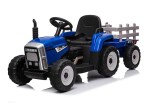 Mamido Elektrický traktor s vlečkou modrý