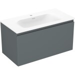MEXEN/S - Orio kúpeľňová skrinka 90 cm s umývadlom Vela, 1 šuplík, grafit mat/biela mat 91A10-09047-1-BF66-W23M01