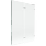 MEXEN/S - Lunar L vaňová zástena 2-krídlová pravá 120 x 150, transparent, biela 897L-120-100-20-00-P