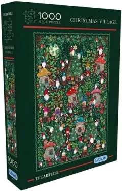 GIBSONS Puzzle The Art File: Vianočná dedinka