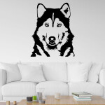 Veselá Stena Samolepka Husky Farba: červená, Veľkosť: 60 x 49 cm