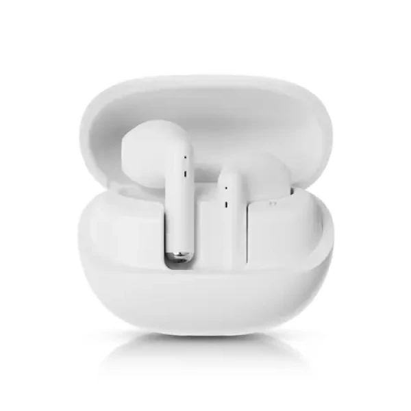 Niceboy Beans 4 biela / Bezdrôtové slúchadlá s mikrofónom / Bluetooth 5.4 / IPX4 / nabíjacie púzdro (beans-4-white)