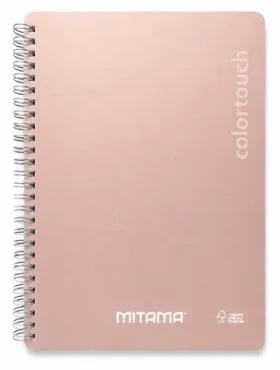 Mitama i-Note lososová, čistý / Špirálový zošit / 18,5×24 cm / 90 listov (62278-90209)