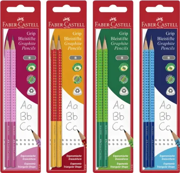 Faber-Castell Grafitová ceruzka Grip Jumbo Two Tone / Tuha HB / Trojhranná / 2 ks (0040/5170930)