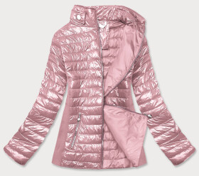 Růžová dámská lesklá bunda model 17099410 MINORITY Barva: odcienie różu, Velikost: