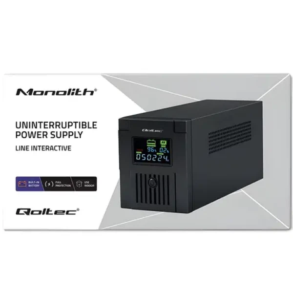 Monolith 1500VA / Záložný zdroj UPS / 900 W / Line interaktívny / LCD / USB (53770)