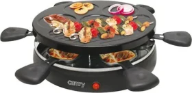 Camry CR 6606 čierna / elektrický raclette grill / 1200 W / 6 panvíc / nepriľnavý povrch (CR 6606)