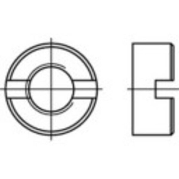 TOOLCRAFT TO-5380860 kruhové matice so zárezom M2 DIN 546 nerezová ocel A2 200 ks; TO-5380860