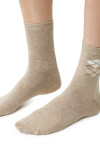 Dámske vzorované ponožky 099 béžová melanž 35-37