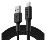 Green Cell KABGC18 čierna / Dátový kábel / USB-A - Lightning / 2 m (KABGC18)