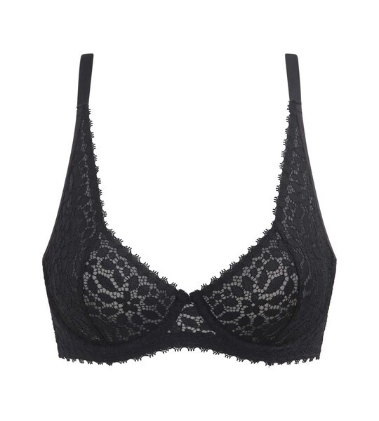 Dámska čipkovaná podprsenka DIM DAILY DENTELLE UNDERWIRE BRA - DIM - čierna 90 C