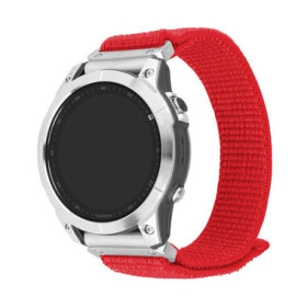 FIXED Nylonový remienok Nylon Sporty Strap pre Garmin QuickFit 26mm červený (FIXNST2-QF26MM-RD)