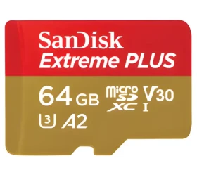 SanDisk Extreme PLUS microSDXC 64GB + adaptér / Pamäťová karta / Class 10 / UHS-I U3 / A2 / V30 (SDSQXBU-064G-GN6MA)