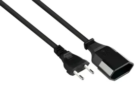 Good Connections Euro predlžovací kábel čierny / Predlžovací kábel / 1 m / 250 V / VDE (P0300-S010)