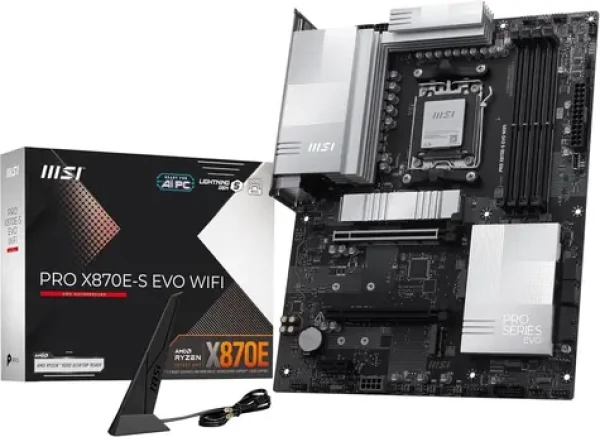MSI PRE X870E-S EVO WIFI čierna / Základná doska / AMD X870E / DDR5 / SATA III RAID / 5G LAN / M.2 / sc. AM5 / ATX (7E86-003R)