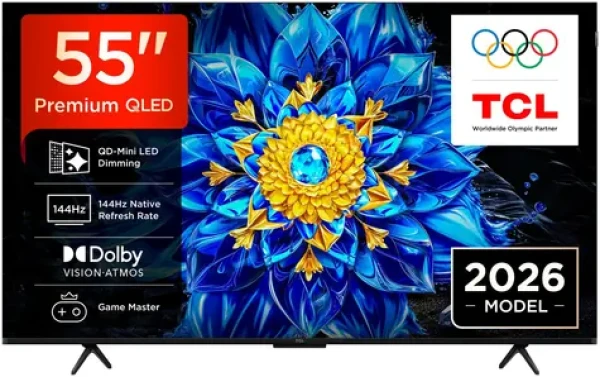 55" TCL 55P8L čierna / Televízia / QLED / Mini LED / 4K UHD / 144Hz / Google TV (55P8L)