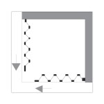 FORTE - Sprchová zástena FLEX - GIOVE NEW - Rozmer A - 80, Rozmer B - 80, Rozmer C - 185, Typ otvárania - Zatváranie do stredu OLBBXF100001