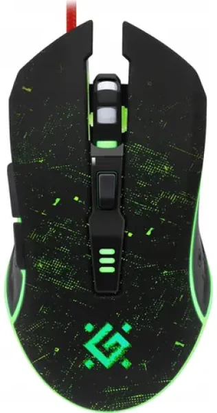 Defender DRAGLEN GM-907 čierna / herná optická myš / 7200DPI / 6 tlačidiel / 1 koliesko / USB / 1.5m (52907)