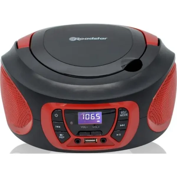 ROADSTAR CDR-365U/RD červená / Rádio s CD prehrávačom / FM / PLL / CD / MP3 / 3.5mm / USB (7621800033024)