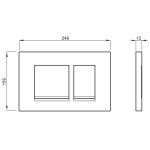 SAPHO - AVVA závesné WC Rimless s podomietkovou nádržkou a tlačidlom Schwab, čierna mat 100314-110-SET5