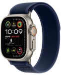 Apple Watch Ultra 2 (2024) GPS+Cellular 49mm Prírodné titánové telo - Modrý trailový ťah (M/L) / 145-220 mm (MX4L3QC/A)