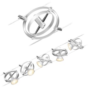 Paulmann Wire Systems 94436 kompletný systém lankových svietidiel GU5.3 chróm (matný); 94436