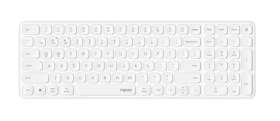 Rapoo E9310M Multi-mode biela / Bezdrôtová klávesnica / 2.4 GHz / BT 4.0 a 5.0 / ultra-tenká / 2x AAA batérie (6940056126368)