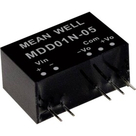 MEAN WELL MDD01N-09 DC / DC menič napätia, modul 56 mA 1 W Počet výstupov: 2 x; MDD01N-09