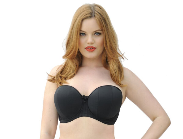 Podprsenka s kosticou Luxe Strapless CK2601-1 čierna - Curvy Kate 70F černá