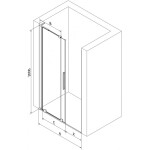 MEXEN/S - Velar L posuvné sprchové dvere 120, transparent, ružové zlato 871-120-003-01-60